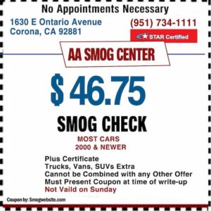 Smog Check Coupon Corona